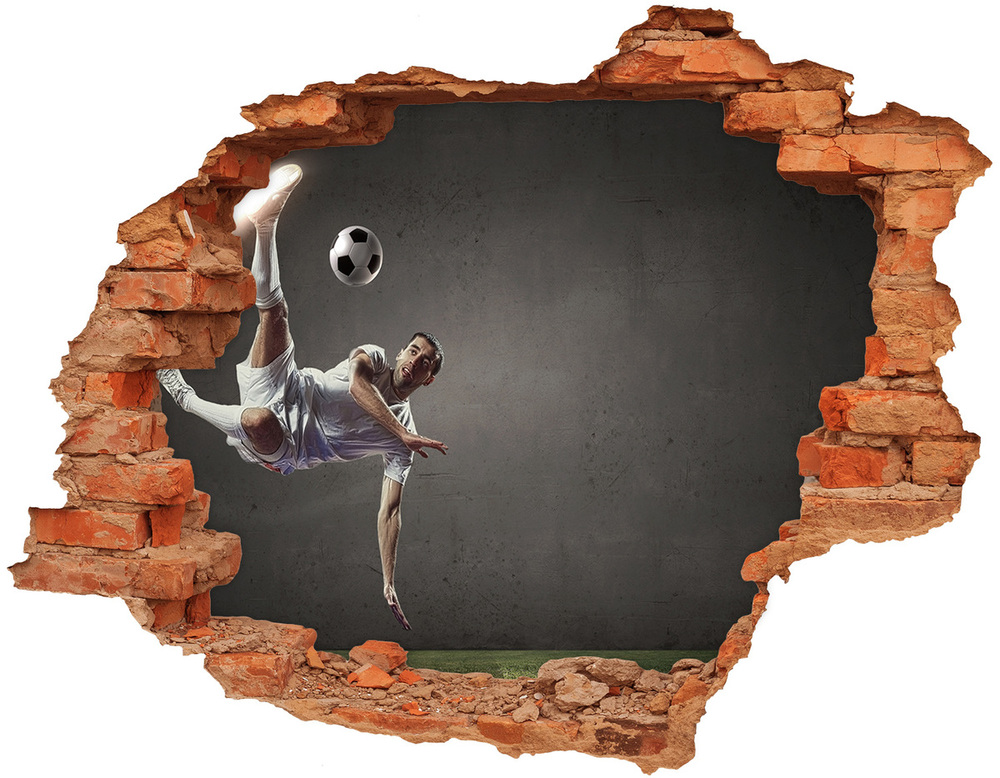 Samoprzylepna dziura na ścianę naklejka Piłkarz