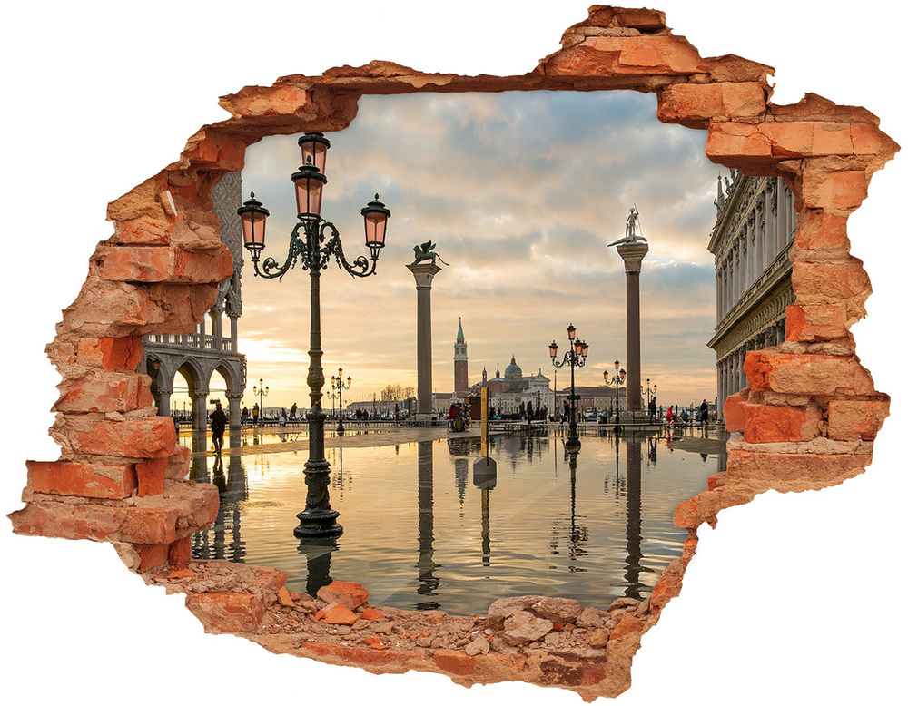 Fototapeta dziura na ścianę 3d Wenecja Włochy