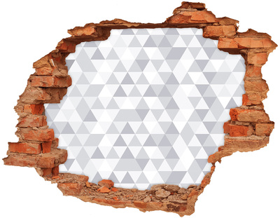 Fotoobraz dziura na ścianę Szare trójkąty