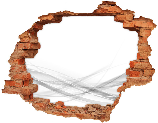 Dziura 3d fototapeta na ścianę Zniszczona ściana z widokiem na przestrzeń