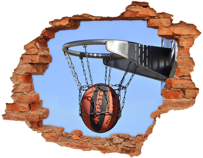 Foto zdjęcie dziura na ścianę Koszykówka