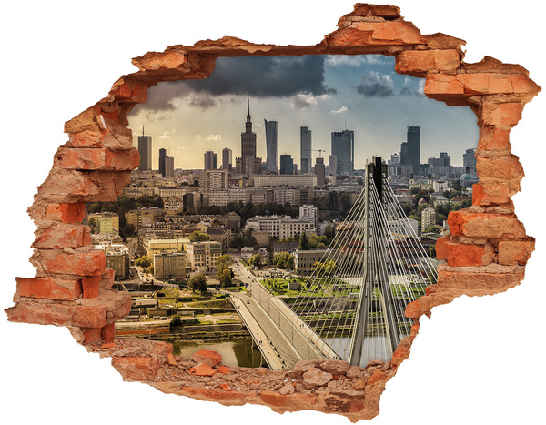 Fototapeta dziura na ścianę 3d Warszawa Polska