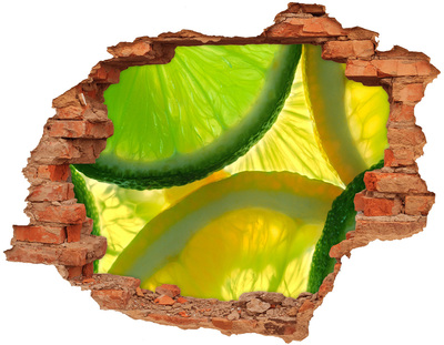Naklejka dziura na ścianę Limonka i cytryna