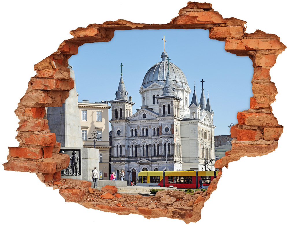 Fototapeta dziura na ścianę 3d Plac Wolności Łódź