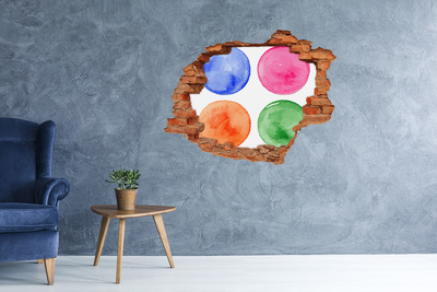 Fotoobraz dziura na ścianę Kolorowe koła