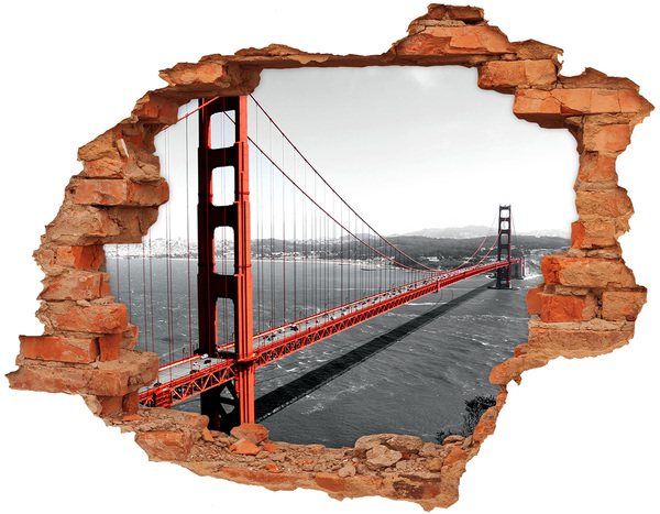 Fototapeta dziura na ścianę 3d Most San Francisco