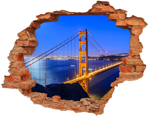 Fototapeta dziura na ścianę 3d Most San Francisco