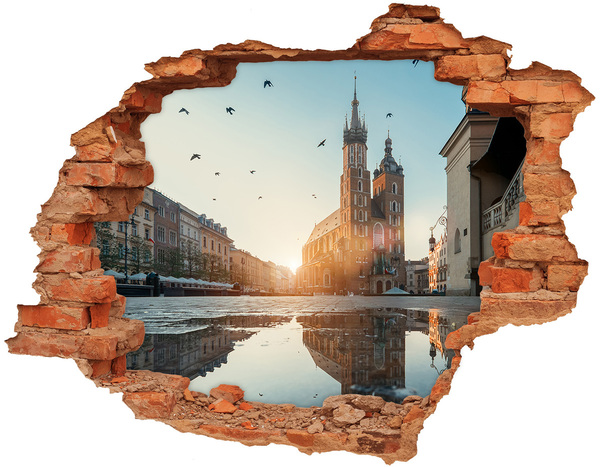 Fototapeta dziura na ścianę 3d Kraków Polska