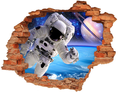 Foto zdjęcie dziura na ścianę Astronauta