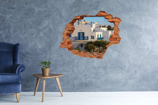 Fototapeta dziura na ścianę 3d Mykonos Grecja