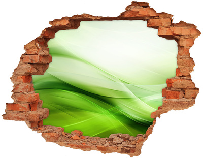Samoprzylepna dziura na ścianę Zielone fale tło