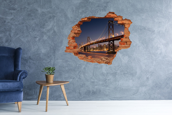 Fototapeta dziura na ścianę 3d Most San Francisco