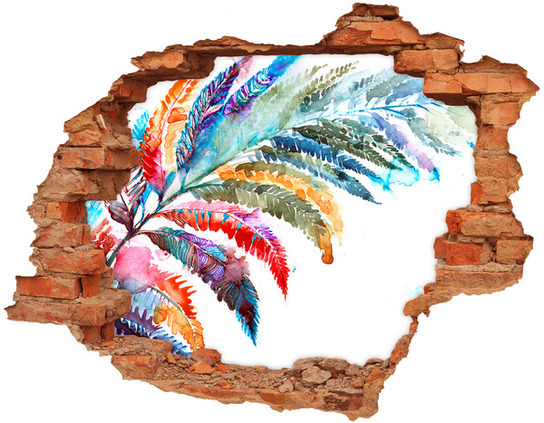 Samoprzylepna dziura na ścianę Kolorowe pióro