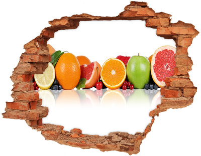 Naklejka dziura na ścianę Kolorowe owoce