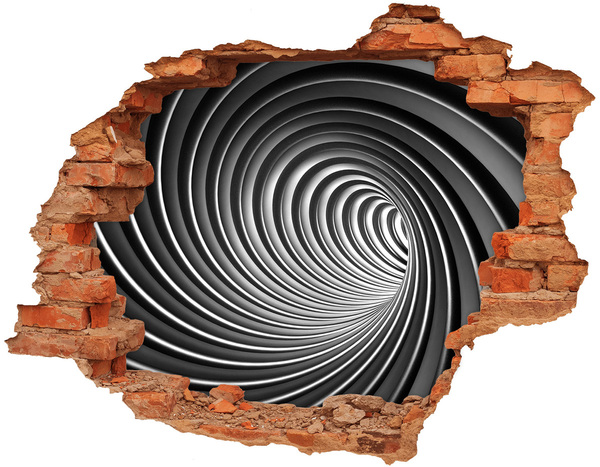 Samoprzylepna dziura ścienna 3D Abstrakcja wir