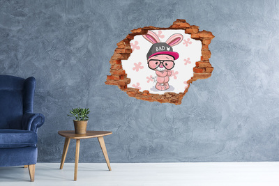 Samoprzylepna naklejka na ścianę Zajączek w kapeluszu