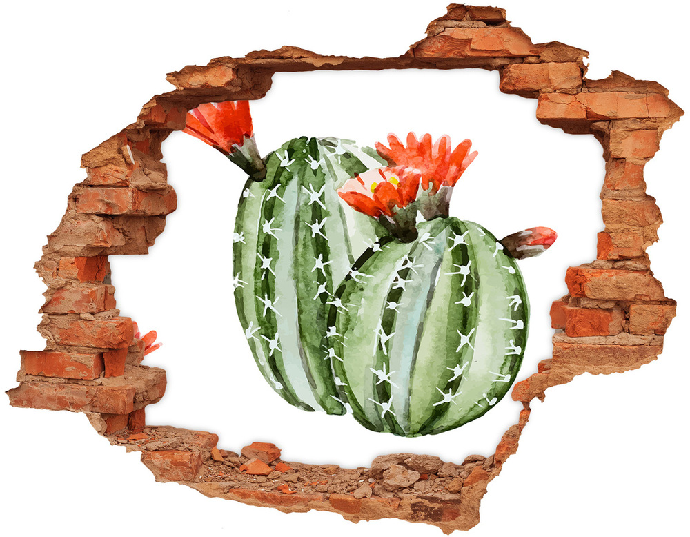 Naklejka dziura na ścianę Kaktusy