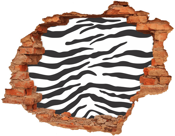 Fotoobraz dziura na ścianę naklejka Zebra tło