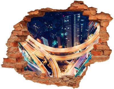 Fototapeta dziura na ścianę 3d Autostrada w Tokio