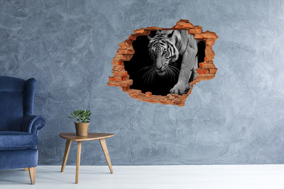 Dziura 3d foto tapeta naklejka Tygrys