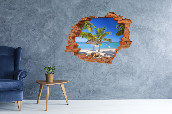 naklejka fototapeta 3D widok Plaża Mauritius