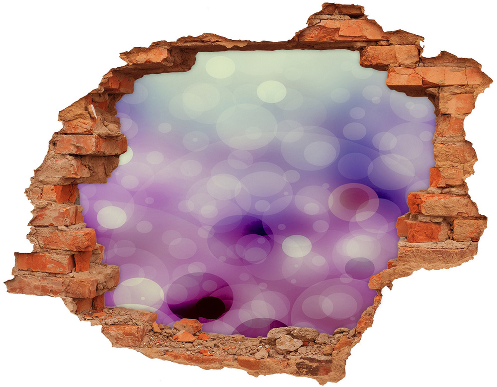 Samoprzylepna dziura na ścianę Fioletowe koła
