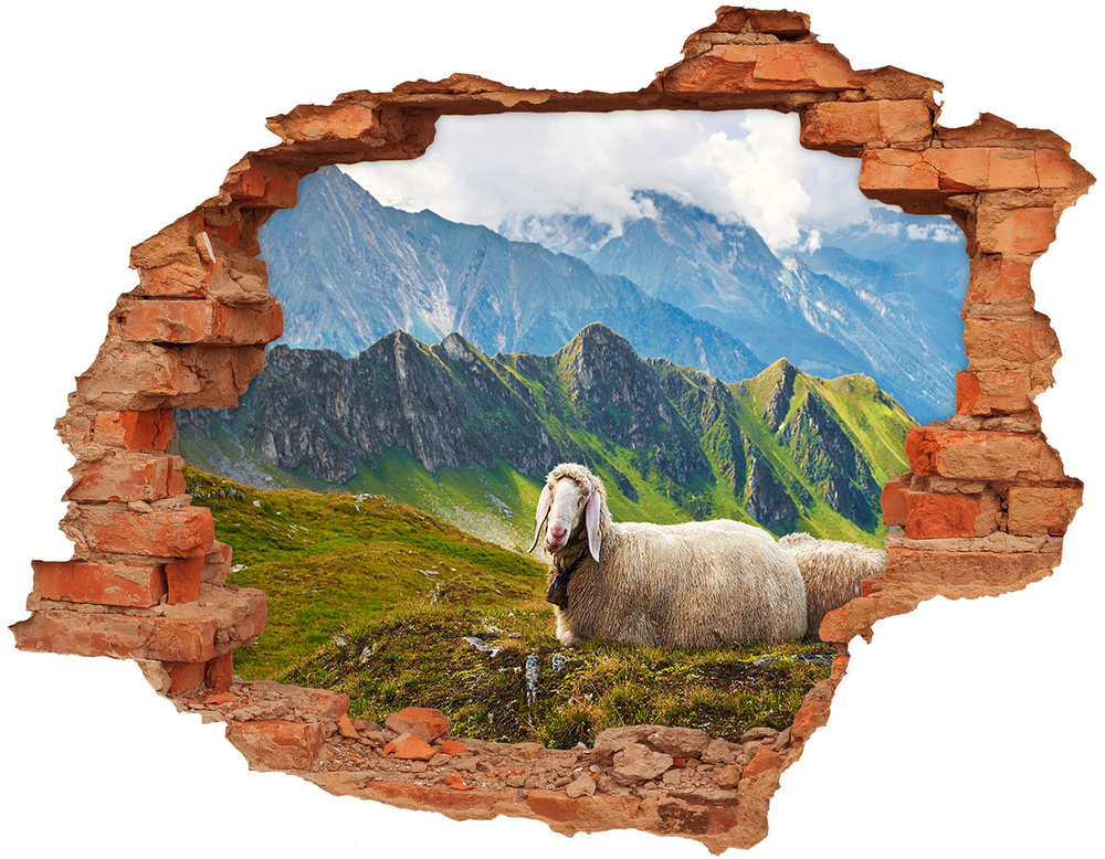 naklejka fototapeta 3D na ścianę Owce w Alpach