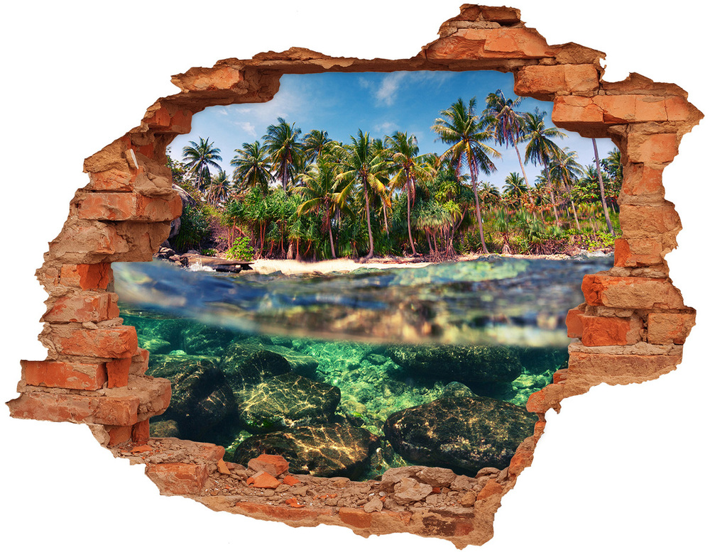 naklejka fototapeta 3D na ścianę Tropikalna plaża