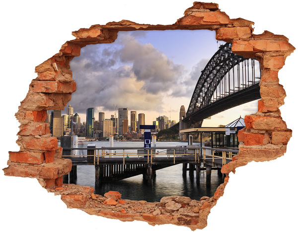 Fototapeta dziura na ścianę 3d Most w Sydney