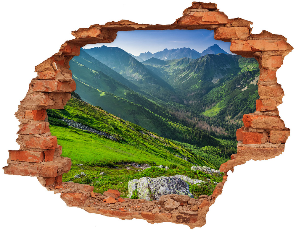 Samoprzylepna dziura na ścianę Świt w górach