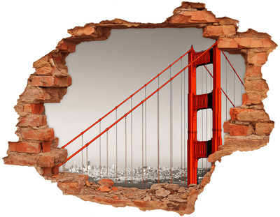 Fototapeta dziura na ścianę 3d Most Golden Gate w San Francisco
