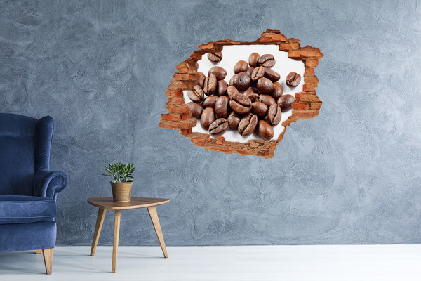 Fototapeta dziura na ścianę 3d Kawa w zniszczonej ścianie