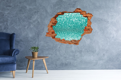 Fototapeta dziura na ścianę 3d Błyszcząca woda w dziurze w ścianie