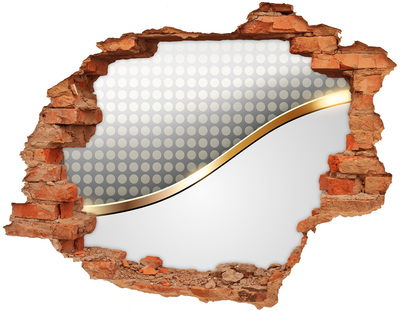 Naklejka 3D dziura na ścianę Złamana ściana z lustrem