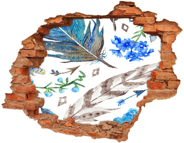 Dziura 3d foto tapeta naklejka Tajemnicza oaza w dżungli