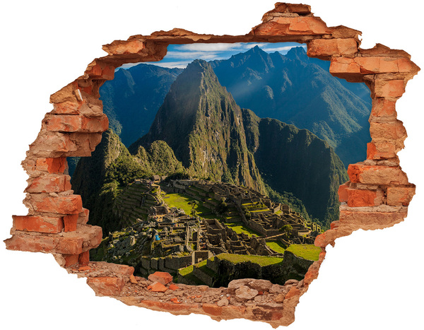 Samoprzylepna dziura na ścianę Zabytki Inków w Machu Picchu