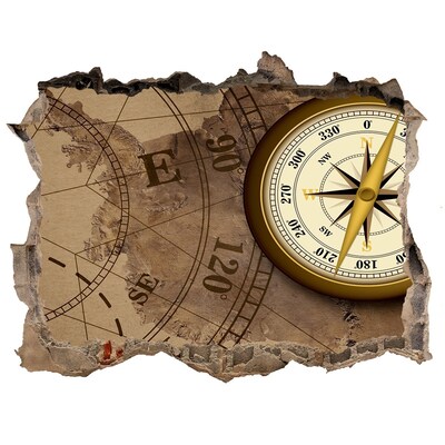 Dziura 3d foto tapeta Zagubiona mapa skarbów