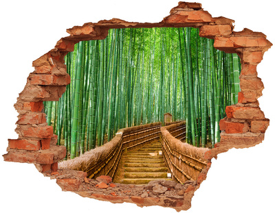 Dziura 3d fototapeta na ścianę naklejka Bamboo Forest Escape