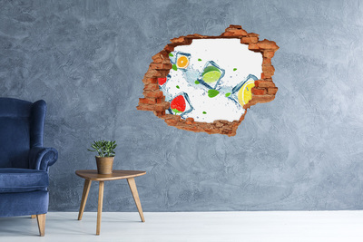 Fototapeta dziura na ścianę Orzeźwiający koktajl w letniej scenerii