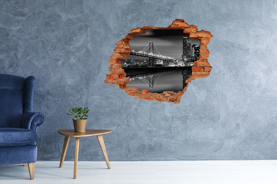 Samoprzylepna dziura na ścianę Most Golden Gate w nocy