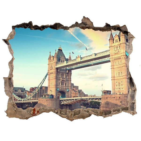 Fototapeta dziura na ścianę Most Tower Bridge w Londynie
