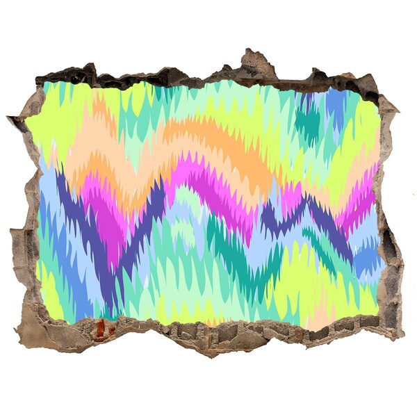 Fototapeta dziura na ścianę Kolorowa fala na ścianie