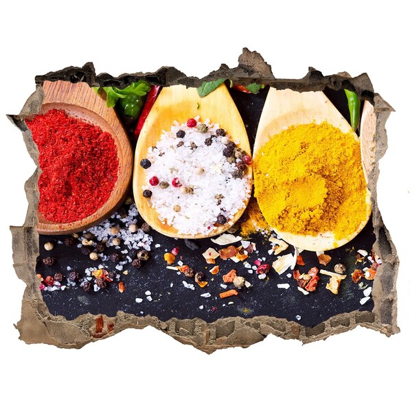 Naklejka 3D dziura na ścianę Przyprawowy raj