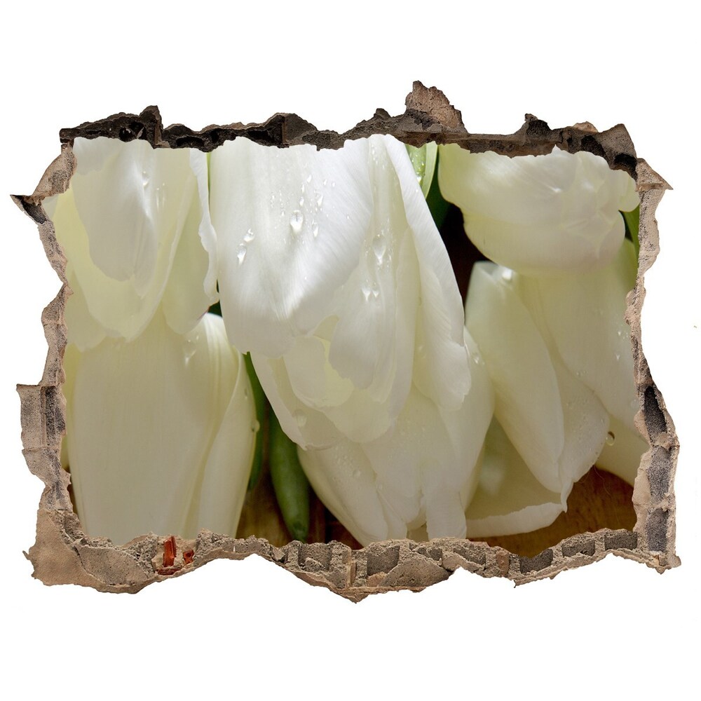 Samoprzylepna naklejka fototapeta Białe tulipany