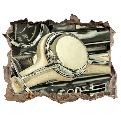 Foto zdjęcie dziura na ścianę Stylowy kokpit klasycznego samochodu