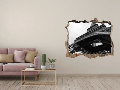 Fototapeta dziura na ścianę Wieża Eiffla w monochromatycznej scenerii