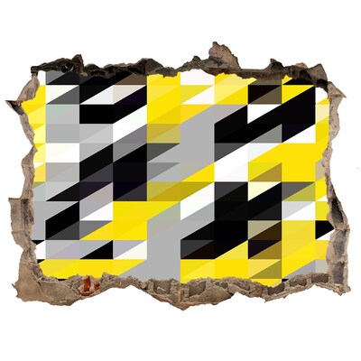 Dziura 3d foto tapeta naklejka Abstrakcyjna dziura w ścianie