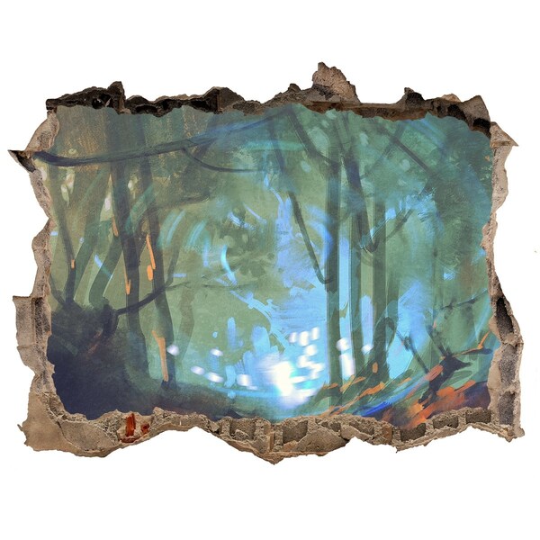 Samoprzylepna naklejka beton Tajemniczy las w blasku księżyca