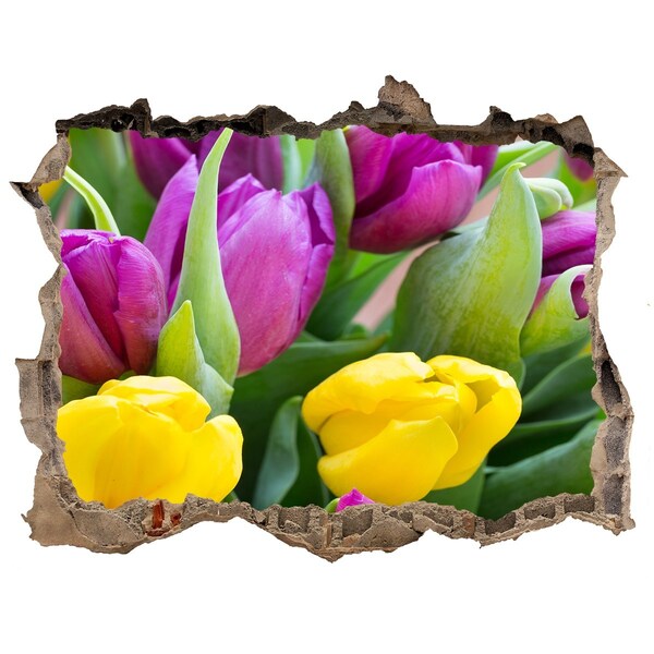 Samoprzylepna naklejka na ścianę Kolorowe tulipany