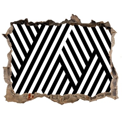 Fototapeta dziura na ścianę Geometryczne wzory w dziurze w ścianie